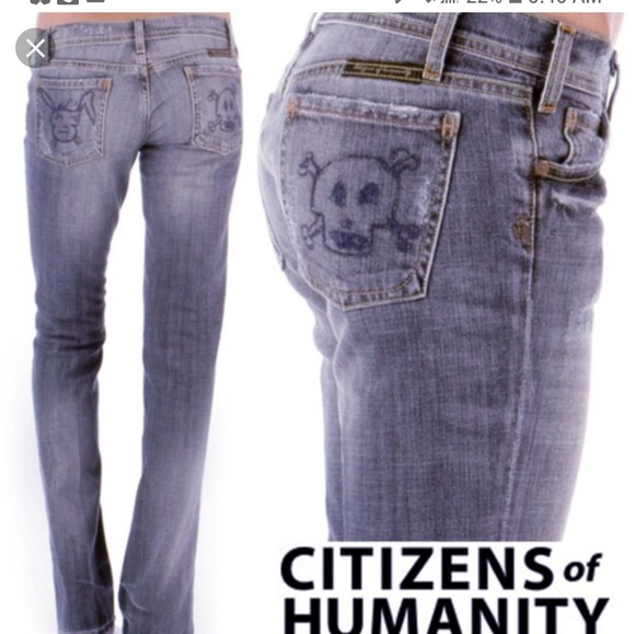 Citizens Of Humanity Denim - Citizens of humanity skull rabbit distressed jeans